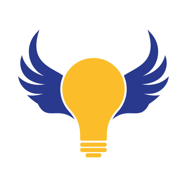 翼球标志设计图标矢量。图片下载