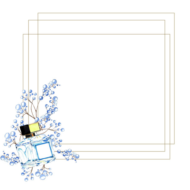 一套水彩插图。蓝蝴蝶，荷花，树叶，手。设计及明信片图片下载