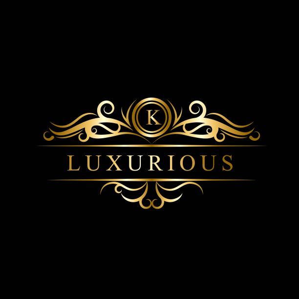 典雅极简装饰标志模板奢华装饰婚纱装饰业务。初始品牌设计。图片下载