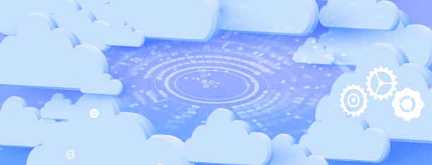 云技术。集成数字网络概念背景图片下载