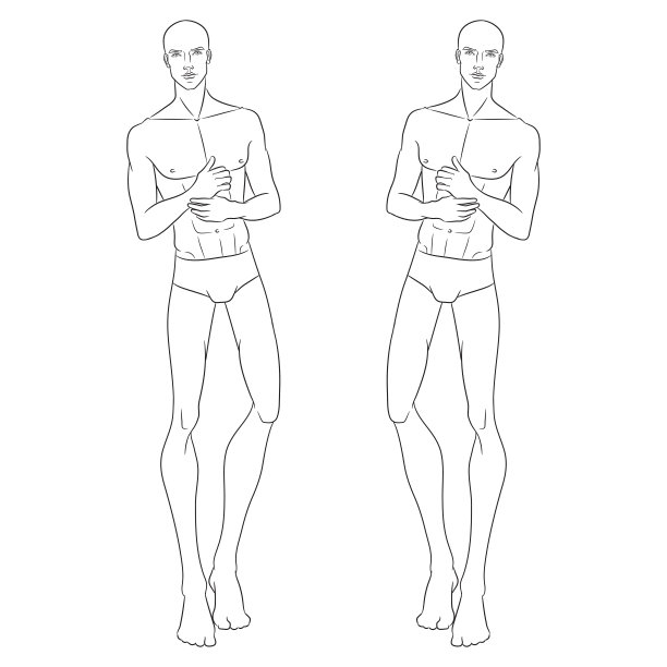 男时装模特摆造型图片下载