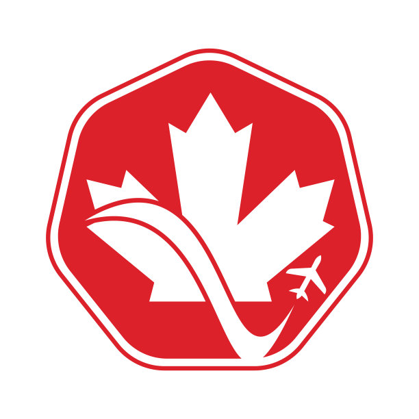 加拿大旅游矢量标志设计。图片下载