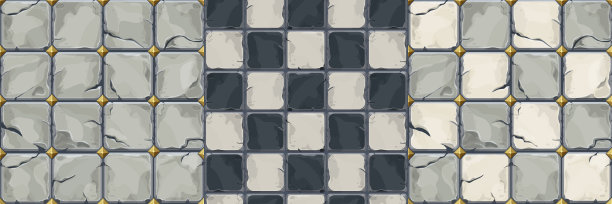 集石墙从砖，岩石，游戏背景在卡塞尔，无缝纹理表面。Ui游戏资产，道路或地板材料。矢量存储插图图片下载