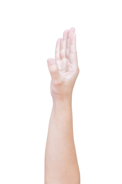 男子手势孤立在白色背景图片下载