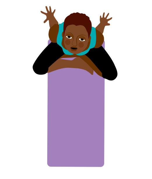 非裔美国女性在瑜伽课上休息，Arial视图图片下载