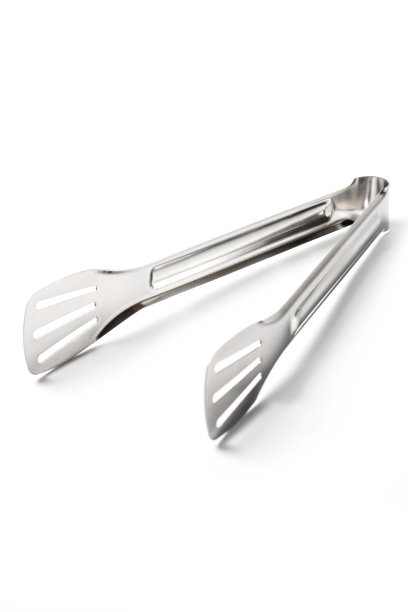 不锈钢厨房钳隔离在白色背景图片下载