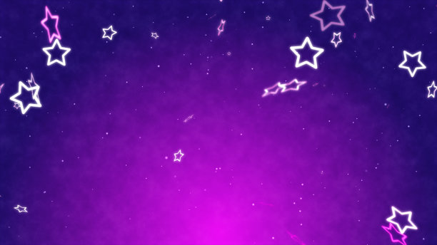 粉紫色渐变背景与发光的星形粒子，迷幻的图像图片下载