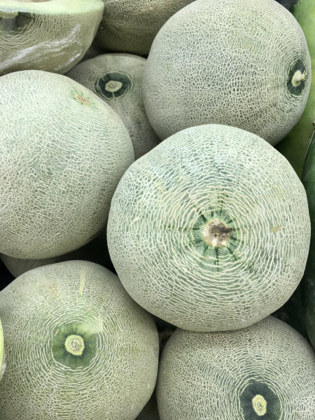 市场上的新鲜甜瓜照片图片下载