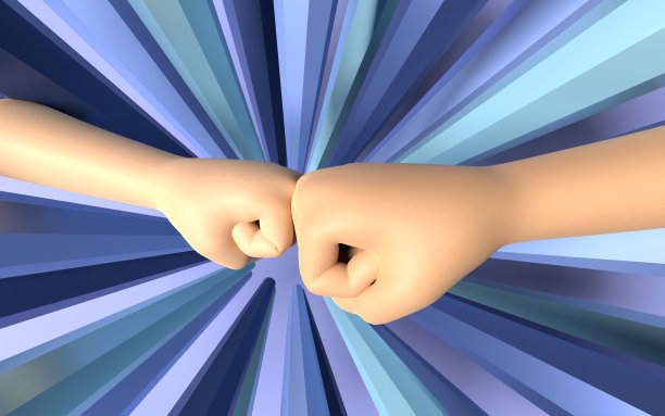 优雅的复古父亲节贺卡设计，而父亲和他的儿子拳头碰撞图片下载