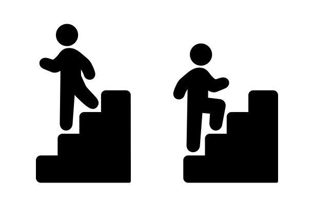 楼梯上一个男人的肖像图片下载