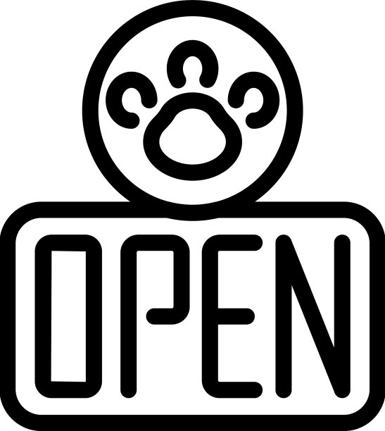 打开餐厅宠物图标轮廓动物图片下载
