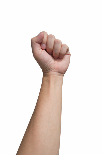 手势孤立的白色背景。图片下载