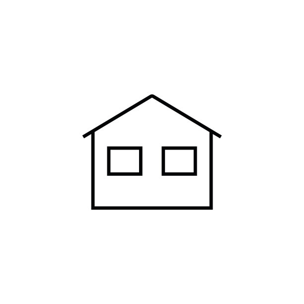 房子线图标，标志矢量图片下载