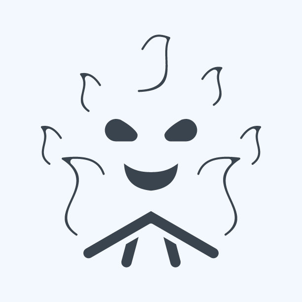 图标篝火。与万圣节的象征有关。字形风格。简单的设计可编辑。简单的说明图片下载