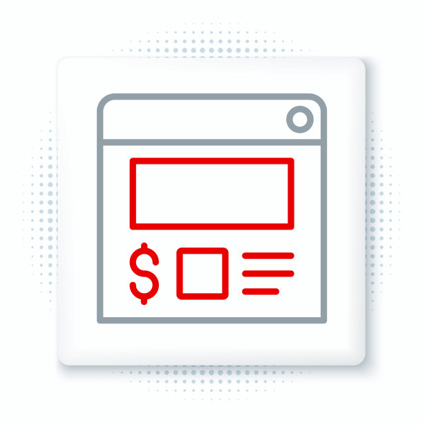 在线订购和食品配送图标隔离在白色背景。色彩缤纷的轮廓概念。向量图片下载