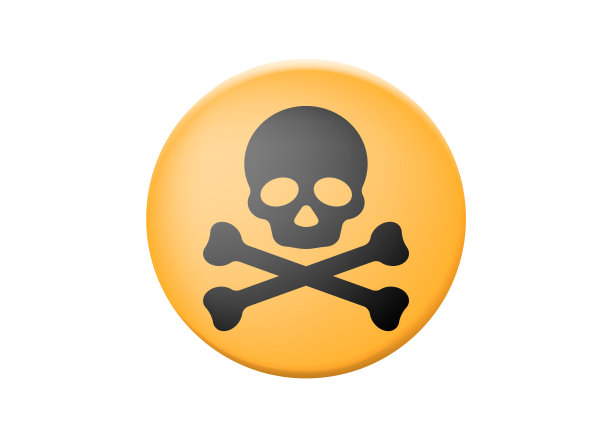 一个长阴影图标与头骨的插图。矢量插图隔离在白色背景上。每股收益10。图片下载