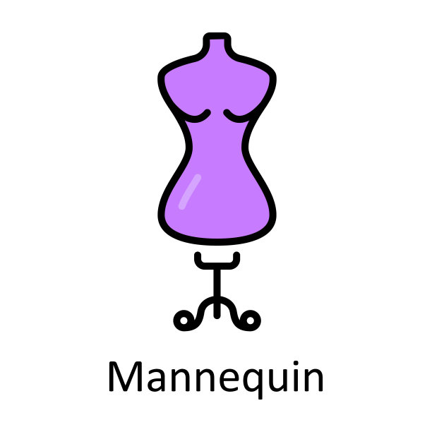 人体模型填充轮廓图标设计插图。艺术和工艺符号在白色背景EPS 10文件图片下载