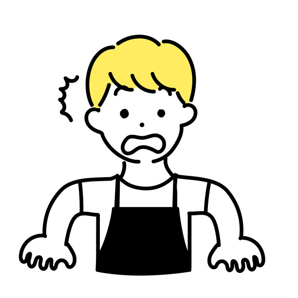 萌人插画系列_男店员_惊喜图片下载