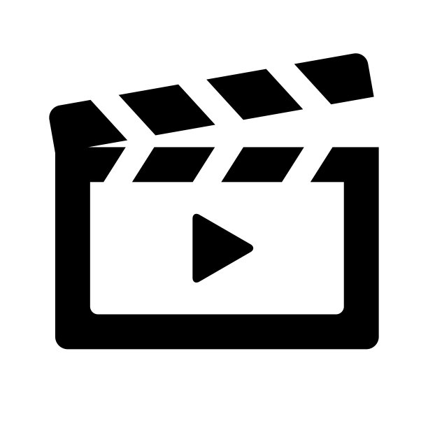 电影拍板图标。平面矢量插图隔离在白色图片下载