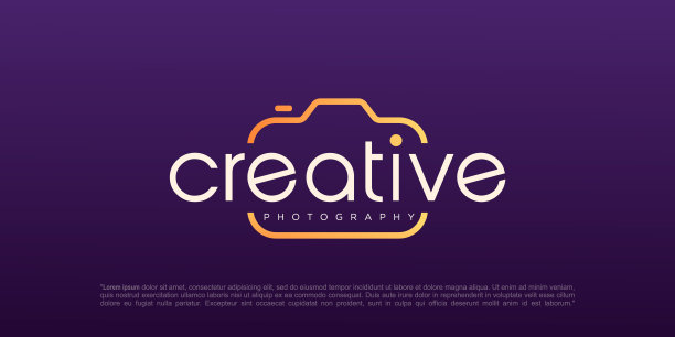 创意摄影排版签名标志设计矢量图片下载