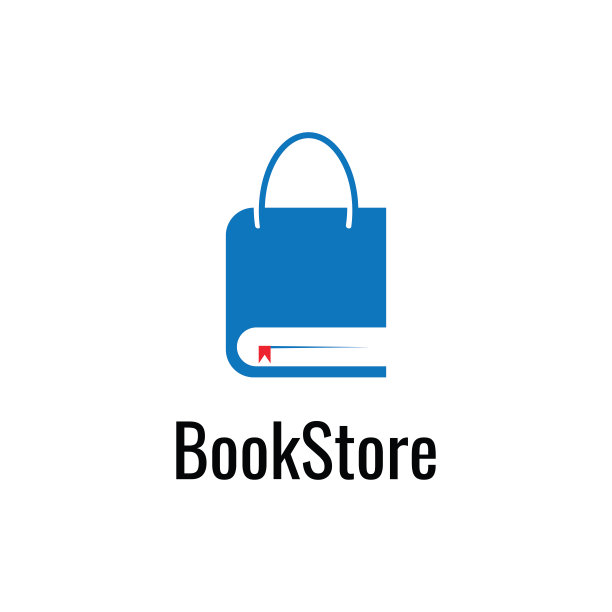 书店标志模板矢量插图图片下载