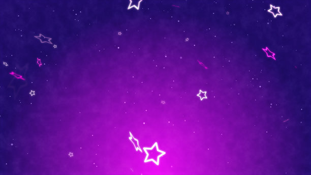 粉紫色渐变背景与发光的星形粒子，迷幻的图像图片下载