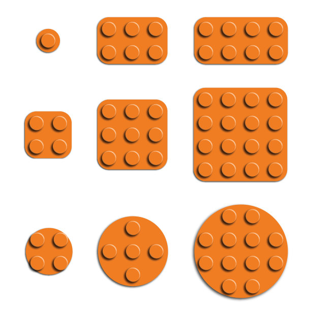 五颜六色的积木搭建了各种平台图片下载