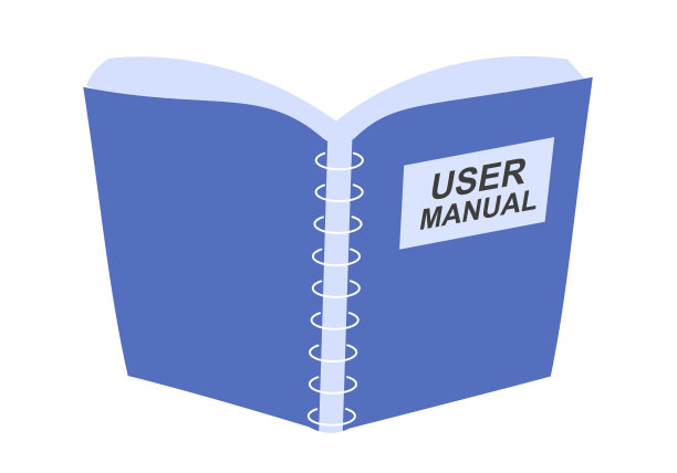 用户手册概念矢量插图上的白色背景。图片下载