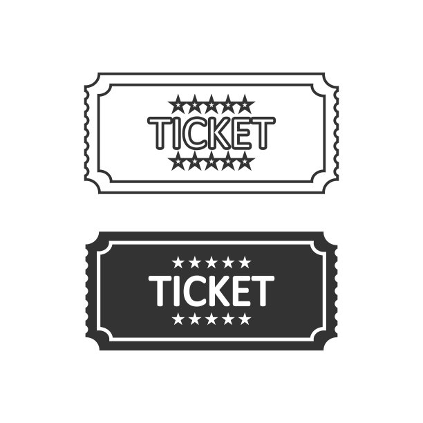 票图标。优惠券的象征。通行证矢量签字纸。图片下载