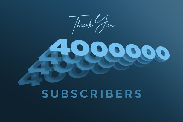 400万订户庆祝迎宾横幅，降纸设计图片下载