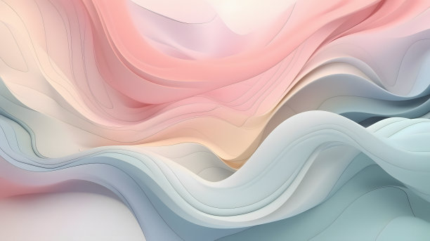 流体波浪形光背景。柔和的彩色插图。图片下载