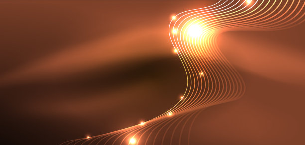 闪亮发光的霓虹灯波或霓虹灯激光秀图片下载