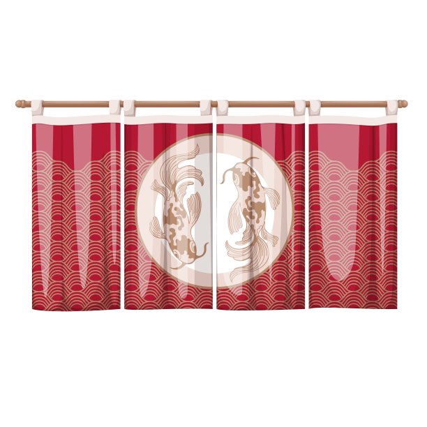 日本的窗帘图片下载