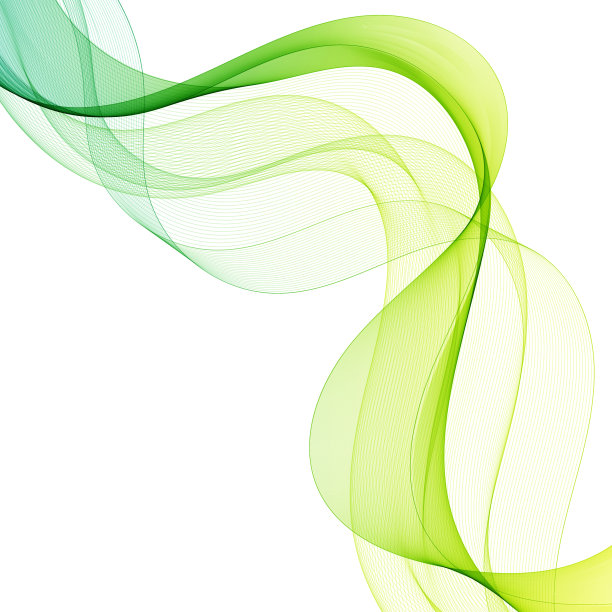 彩色设计元素梯度波线隔离在白色背景。透明光滑的波浪状水平曲线。每股收益10图片下载