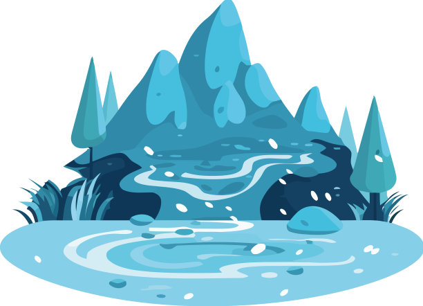 蓝色的海浪冲击着高山图片下载