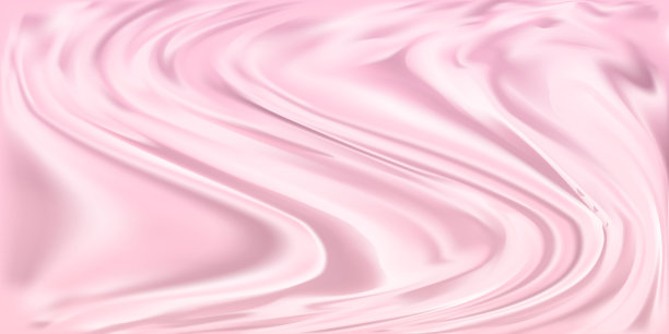 粉红色背景与柔软的波浪。现实的豪华质感。干净的丝布。向量。图片下载