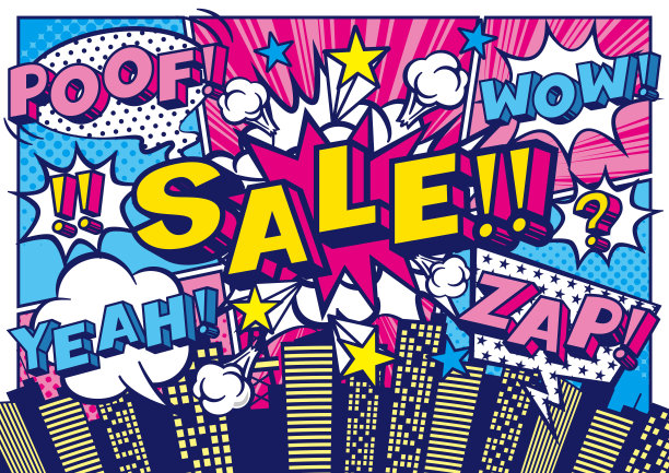 店铺促销用英文POP套装图片下载