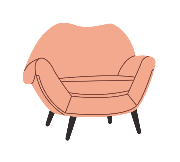 时尚、现代风格的扶手椅。客厅和庭院家具。图片下载