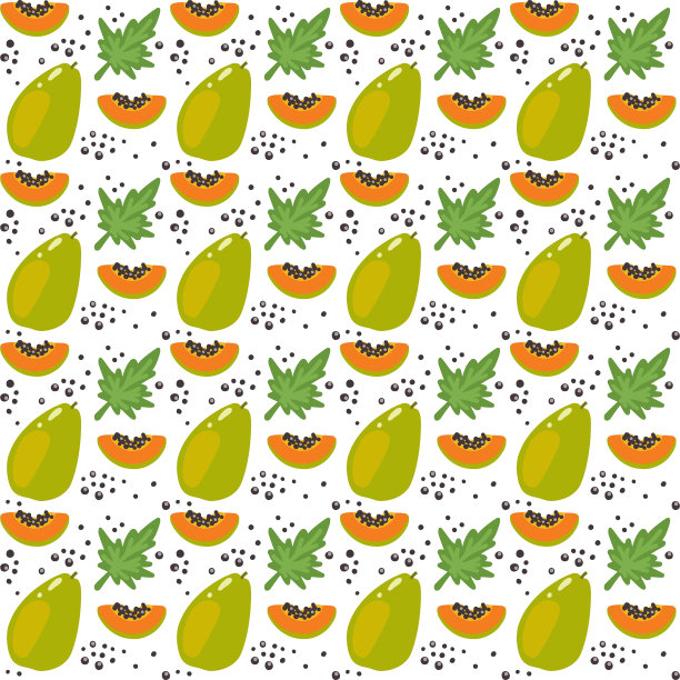 无缝木瓜图案图片下载