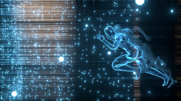 x光人跑步，运动医学概念图片下载