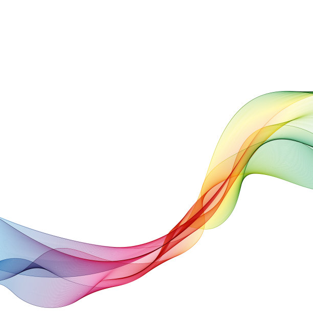 五彩抽象的波浪。黄线和绿线。背景。每股收益10图片下载