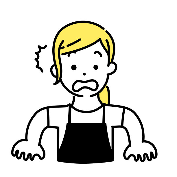 萌人插画系列_女店员_惊喜图片下载