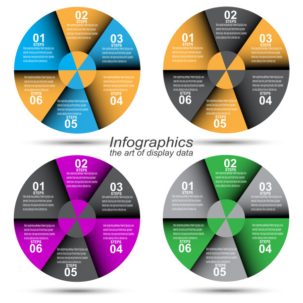 收集信息图表设计模板。想法显示信息，排名和统计。图片下载