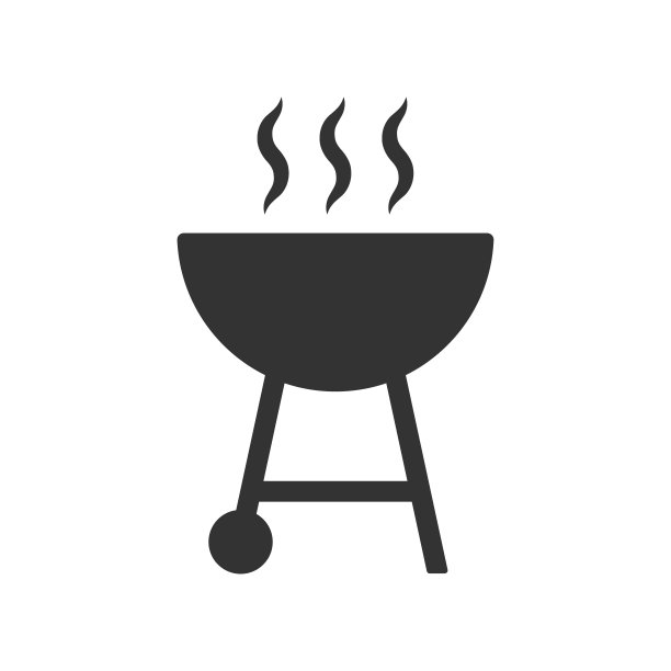 烧烤图标。烧烤标志标志。矢量剪影插图图像。图片下载