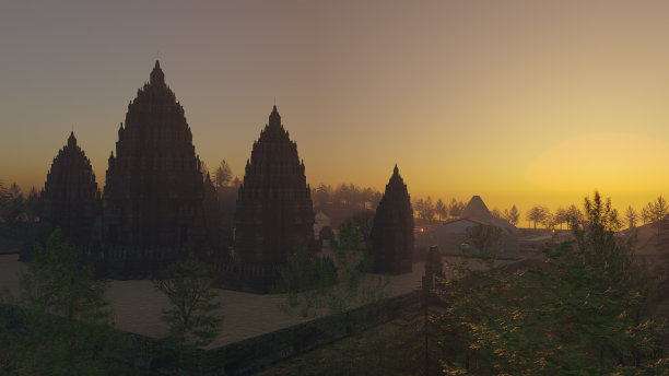 普兰巴南神庙3D效果图图片下载