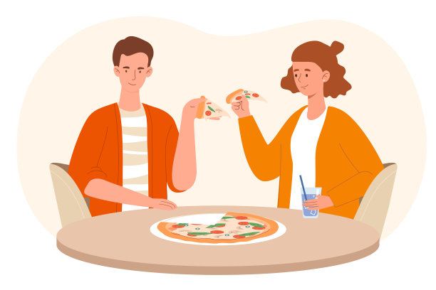 吃披萨的人图片下载