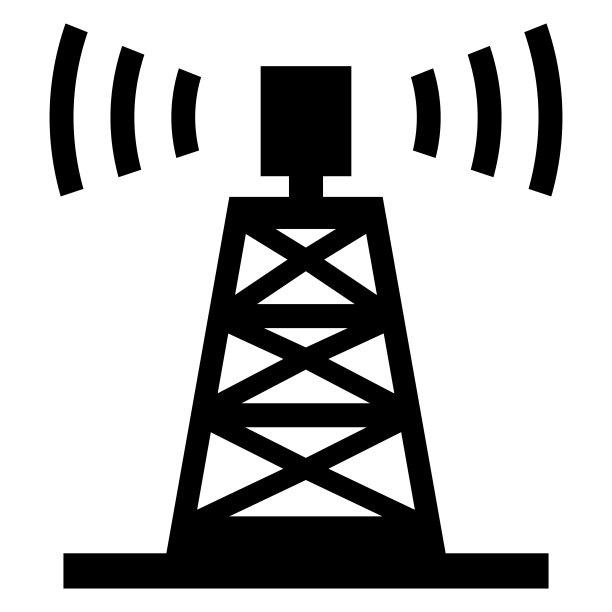 钢塔上的天线发射无线电波的示意图图片下载