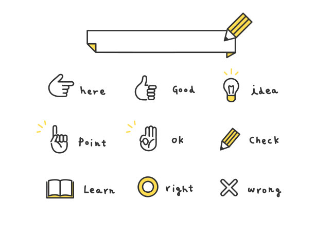 手绘和休闲触摸学习图标集图片下载