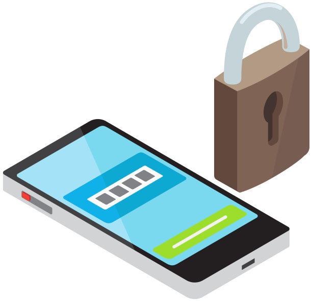 移动安全概念。安全的互联网连接，智能手机隐私和VPN连接保护图片下载