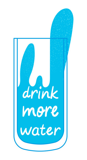 一杯饮用水矢量插图隔离在白色图片下载